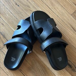 Black Slide Sandals
